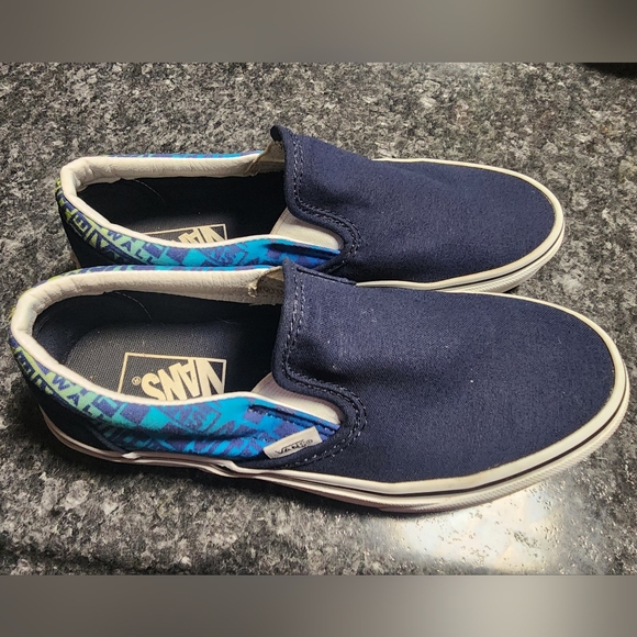Vans Size 7 Slip On Shoes Women's Blue Canvas Casual‎ - Picture 2 of 7